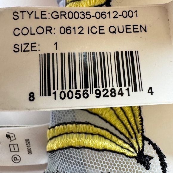 NWT Fleur Du Mal Garter Belt Banana Embroidery Lingerie Fruit Novelty Print Sz 1 - Picture 9 of 11